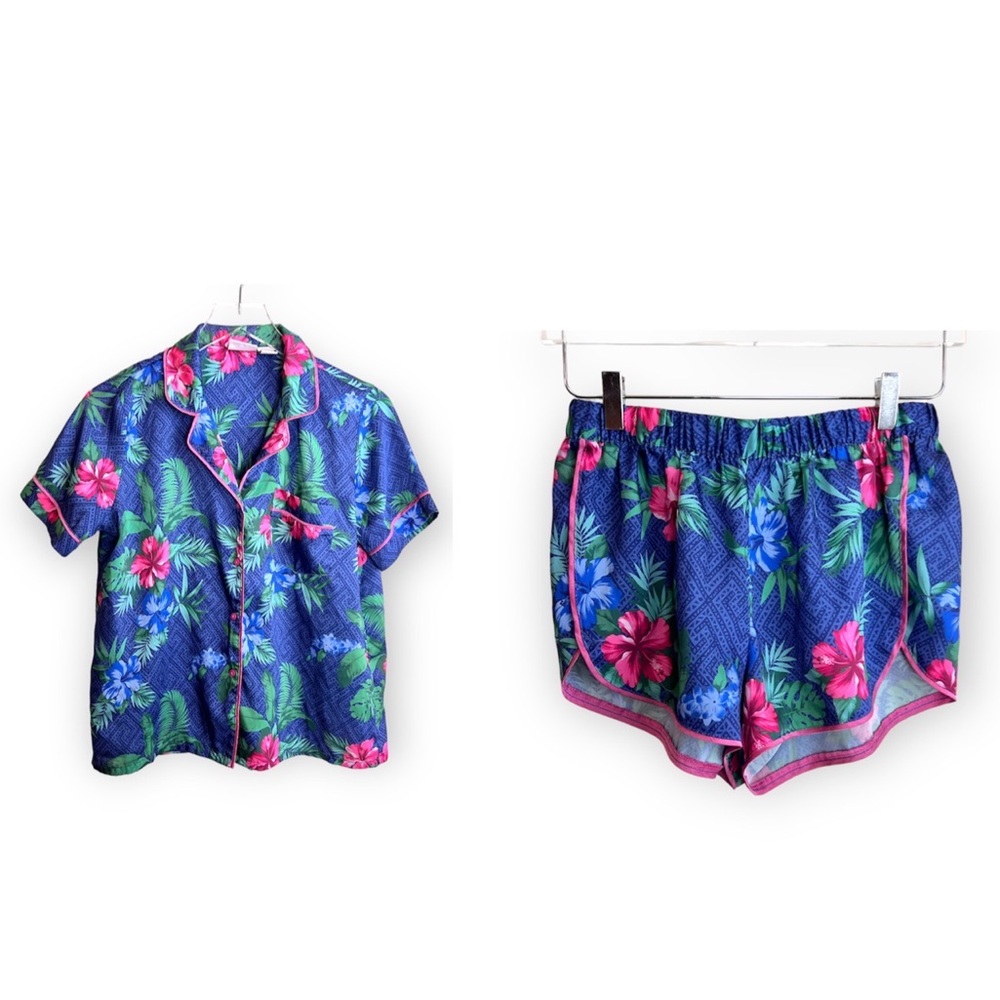 Tommy Bahama Blue Floral Pajama Set size S